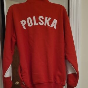 Red and White Polska Track Jacket